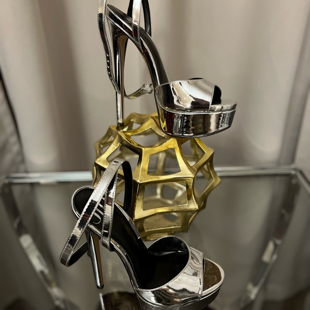 Junnie Silver Sky High Platform Heels